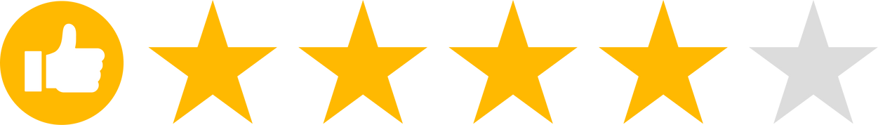 4 Star Rating Illustration